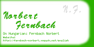 norbert fernbach business card